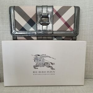 Burberry Multicolor And Bronze Checkered Pattern  Wallet